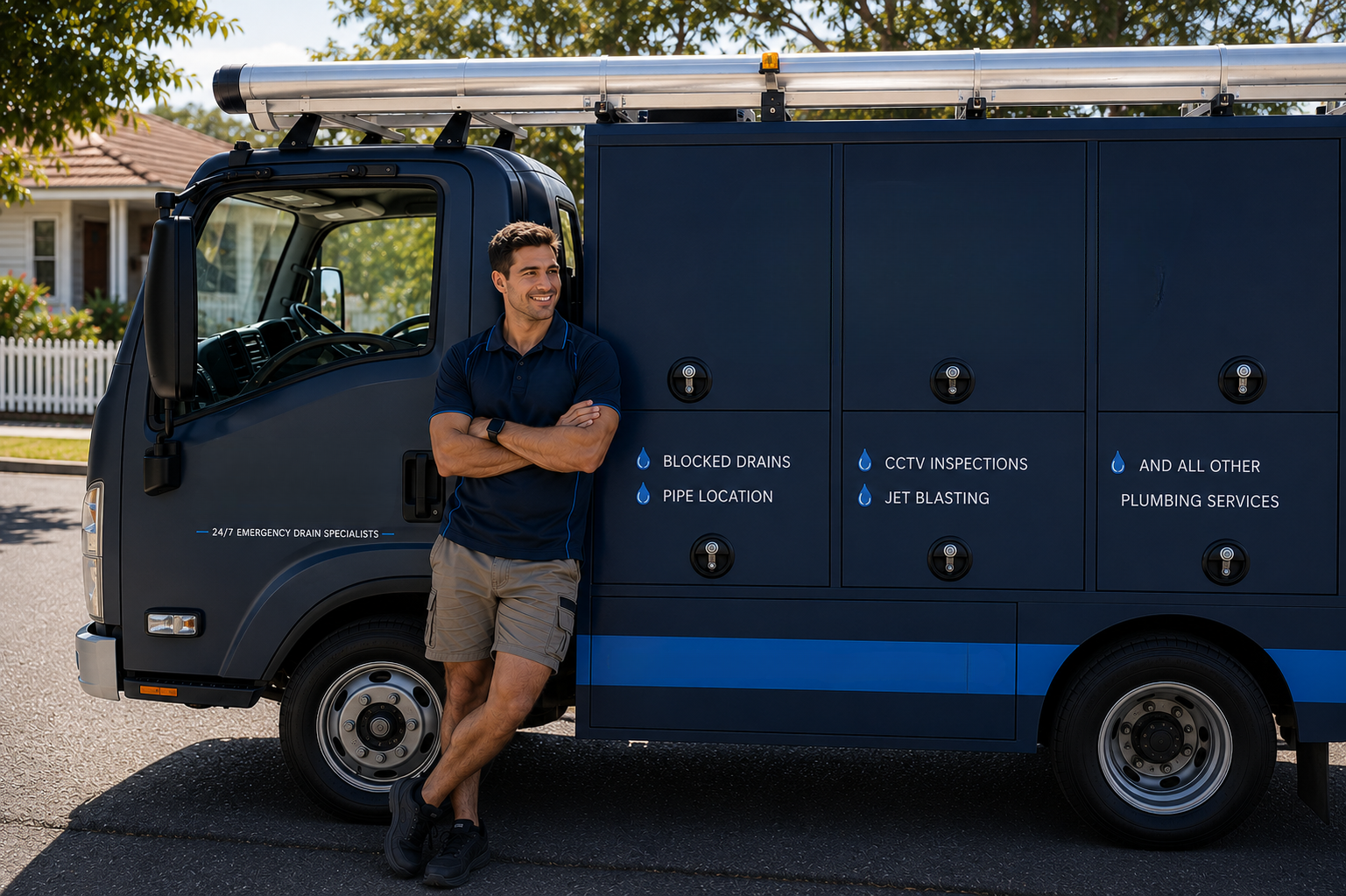 Plumber with Palm Beach Blocked Drains van