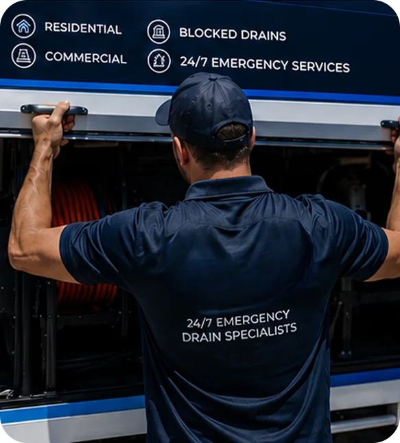 Licensed blocked drain plumber servicing a Palm Beach home